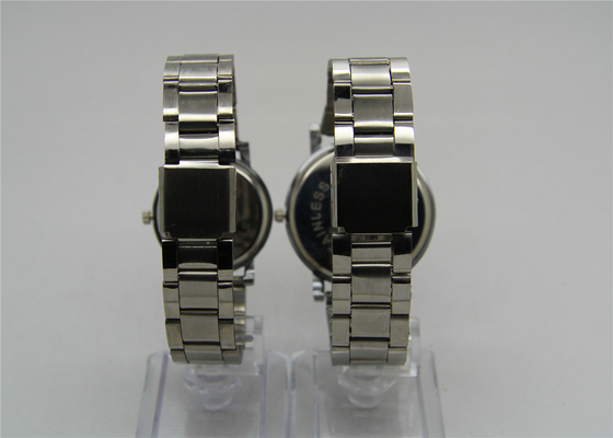 Black dial Love Couple Wrist Watches Japan analog Movement patterned finish case