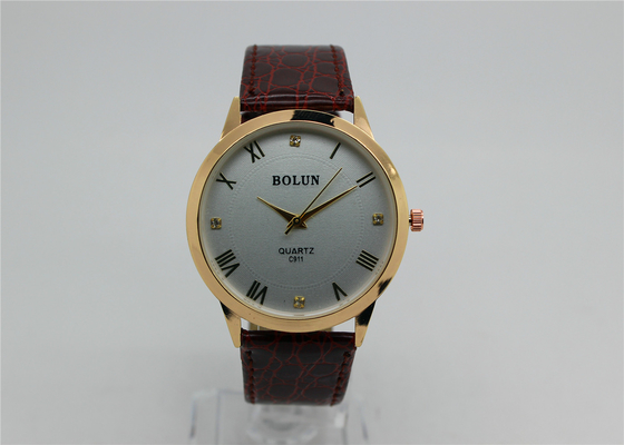 Modern Wave dial Gold Unisex Wrist Watch with Roman Number indicate