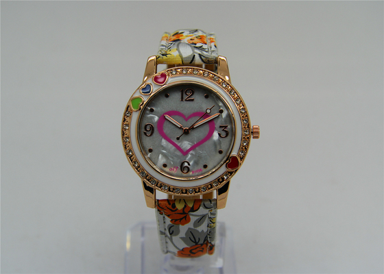 Stainless steel Heart quartz ladies watch / rose gold ladies watch