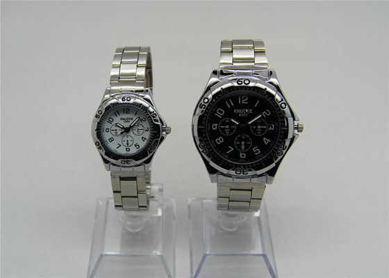 Business Couples metal wrist watch alloy case 3-eyes design For Gifts
