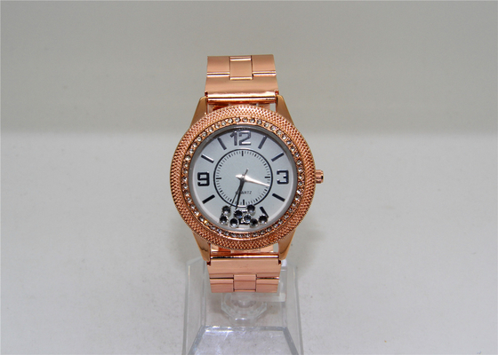 Professional 18K rose gold Diamond Quartz Watch for women eco friendly